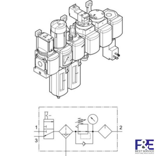 Bộ lọc kh&#237; n&#233;n Festo&#160;MSB4N-1/4-C3J3M1D7A1F3-WP