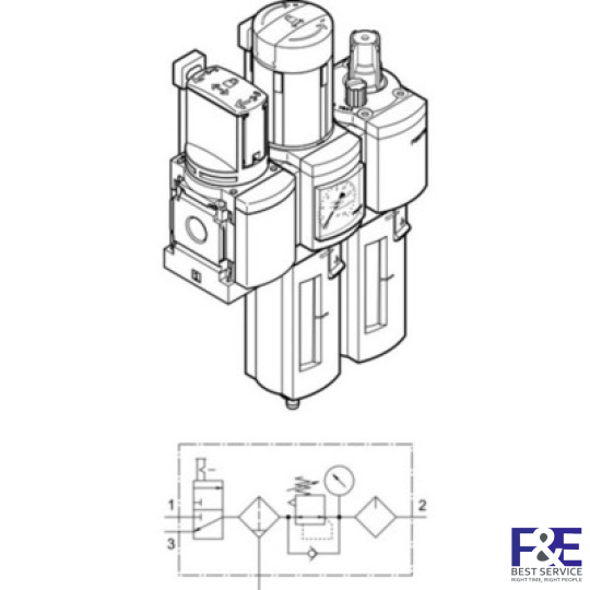 Bộ lọc kh&#237; n&#233;n Festo&#160;MSB6-1/2-C3J1M1-WP