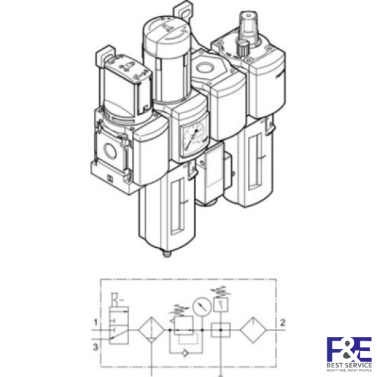Bộ lọc kh&#237; n&#233;n Festo&#160;MSB4-1/4-C3J1F3M1-WP