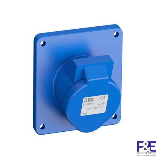 2CMA102149R1000 &#8211; Ổ cắm âm dạng nghiêng ABB 216BRA6 16A 2P+E 220-250V IP44