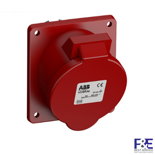 2CMA102227R1000 &#8211; Ổ cắm âm dạng nghiêng ABB 332BRA6 32A 3P+E 380-415V IP44