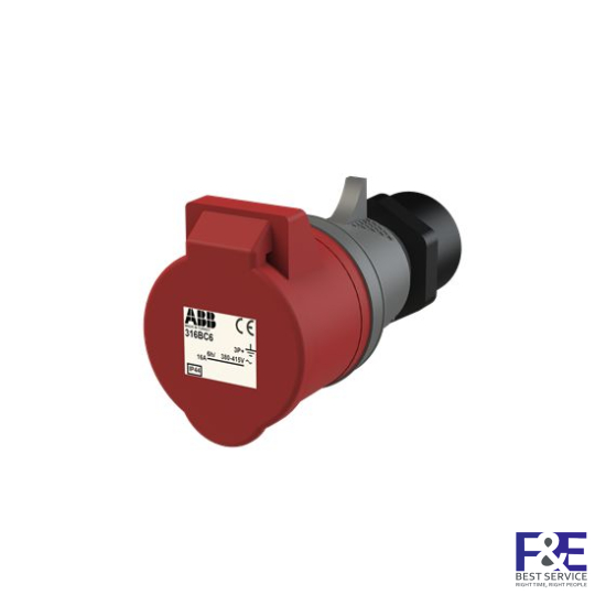 2CMA102243R1000 &#8211; Ổ cắm công nghiệp ABB 432BC6 32A 3P+N+E 346-415V IP44