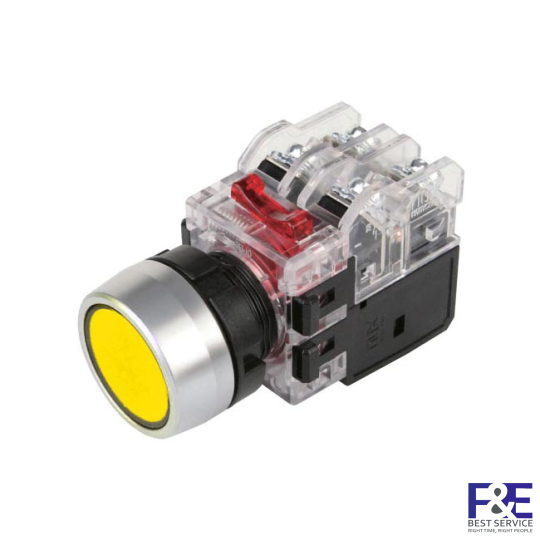 Nút nhấn nhả Hanyoung MRX-RM1D0Y 22mm đèn Vàng 12-24V