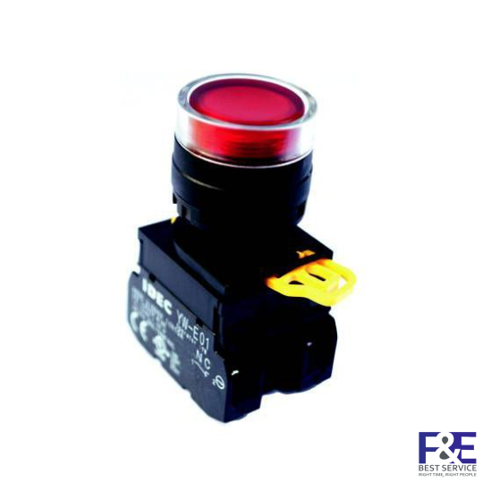 Nút nhấn nhả IDEC YW1L-MF2E11Q4R 1NO+1NC 22mm 24V (Đỏ)