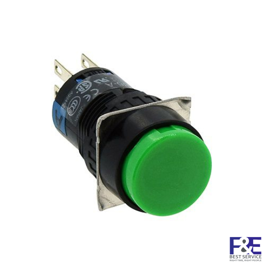 Nút nhấn nhả IDEC AB6M-M2G  16mm  (Xanh lá cây)