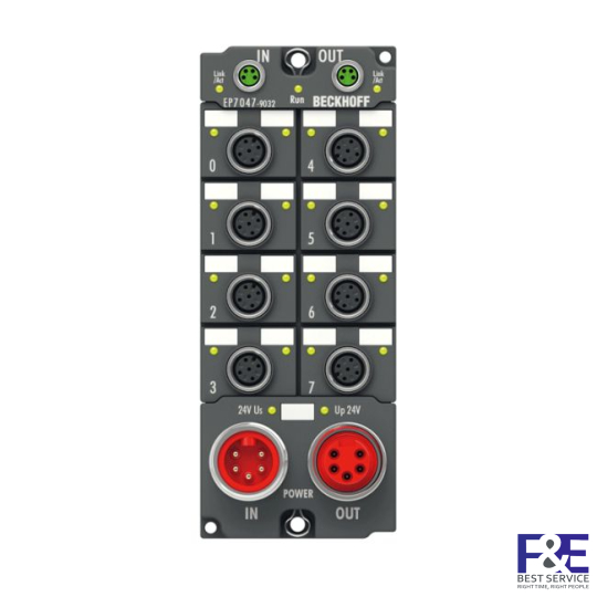 EP7047-1032 | EtherCAT Box, 1-channel motion interface, stepper motor, 48 V DC, 5 A, M12, with incremental encoder