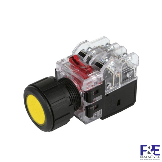Nút nhấn giữ Hanyoung MRF-KA1Y 25mm 1NO+1NC màu Vàng