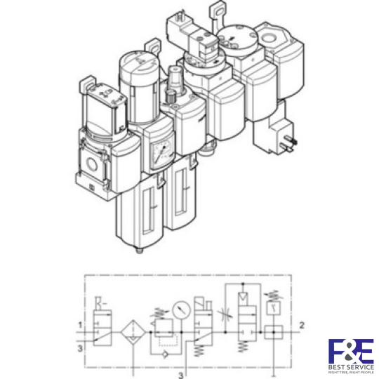 Bộ lọc kh&#237; n&#233;n Festo&#160;MSB4N-1/4-C3J1M1D7A1F3-WP