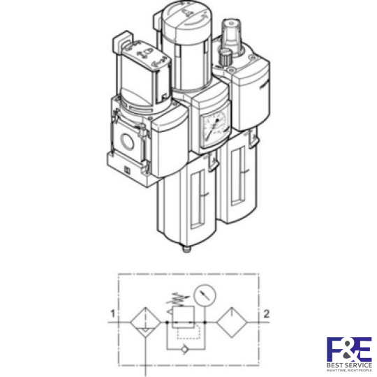 Bộ lọc kh&#237; n&#233;n Festo&#160;MSB4N-1/4-C3J3M1-WP