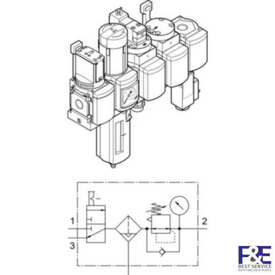 Bộ lọc kh&#237; n&#233;n Festo&#160;MSB4N-1/4-C3J4D7A1F3-WP