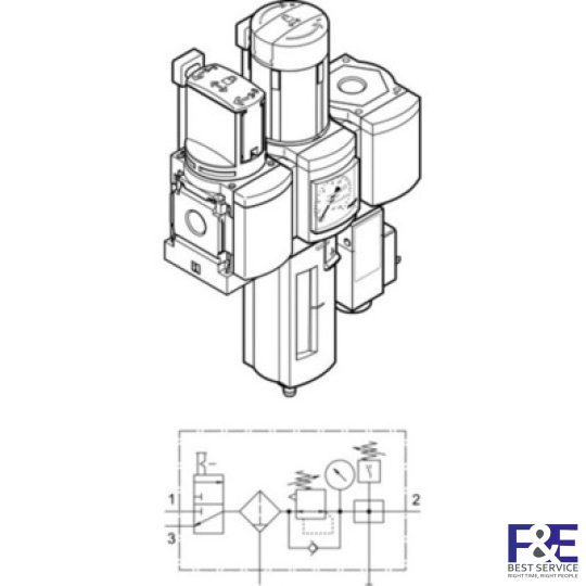 Bộ lọc kh&#237; n&#233;n Festo&#160;MSB6-1/2-C3J1F3-WP