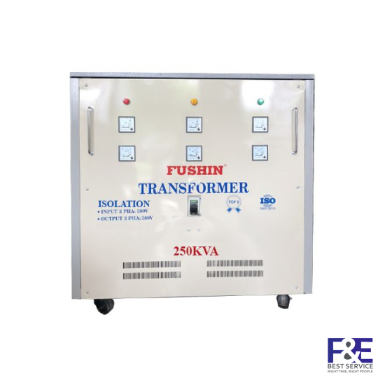 Biến áp cách ly 3 Pha 380V ra 380V 250KVA (Dây Nhôm)