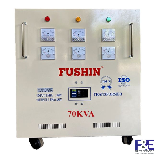 Biến áp cách ly 3 Pha 380V ra 380V 70KVA (Dây Nhôm)