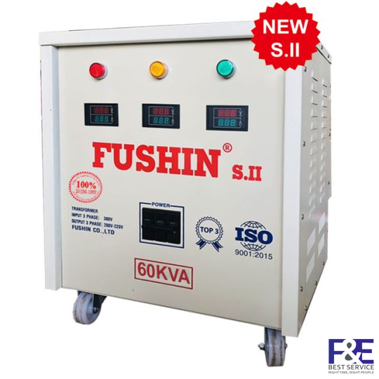 Biến áp tự ngẫu 3 Pha 380V ra 220V 60KVA (Dây Đồng)