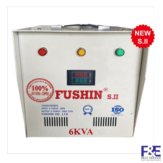 Biến áp tự ngẫu 3 Pha 380V ra 220V 6KVA (Dây Đồng)
