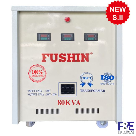 Biến áp tự ngẫu 3 Pha 380V ra 220V 80KVA (Dây Đồng)