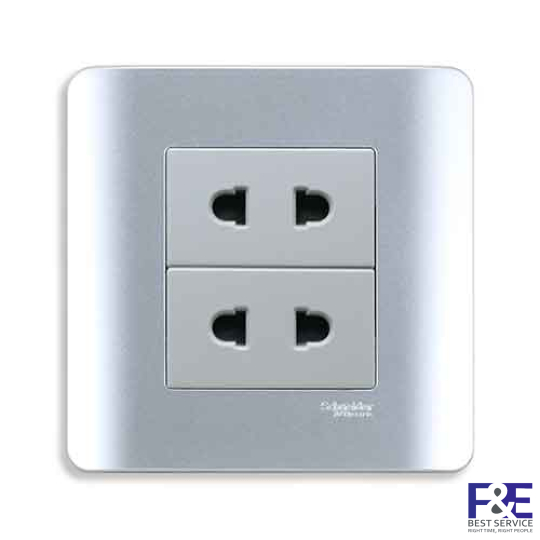 Ổ cắm đôi 2 chấu 10A Schneider E84426U2_SA_G19