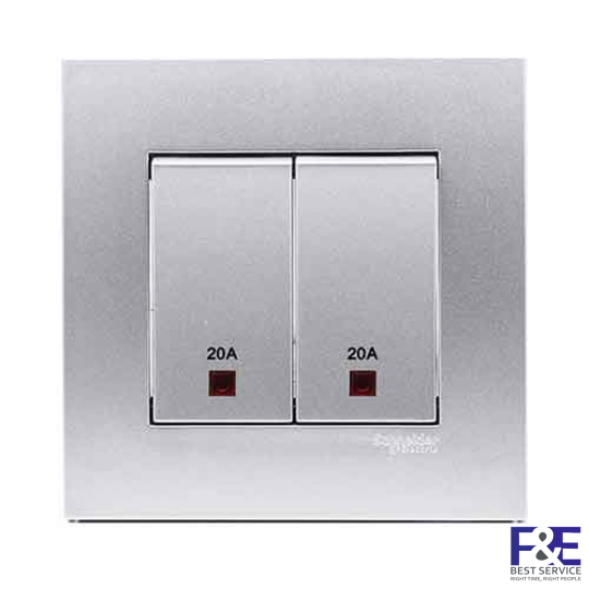 Công tắc đôi 2 cực 20A Schneider KB32D20NE_AS_G19