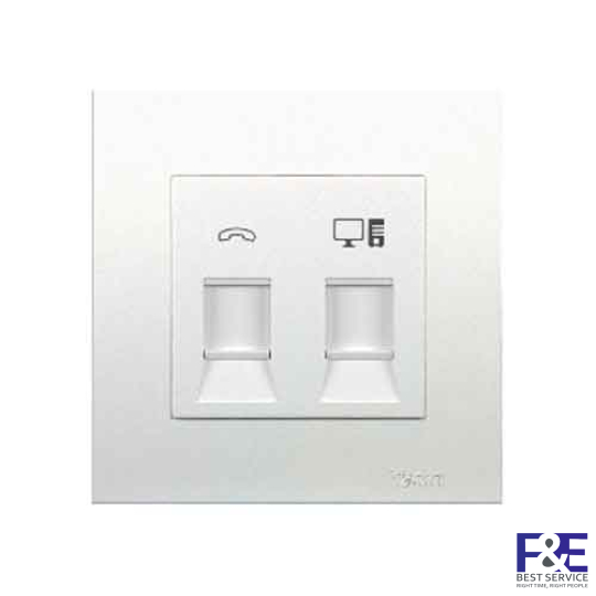 Ổ cắm điện thoại và mạng Cat5e Schneider KB32TS_RJ5E