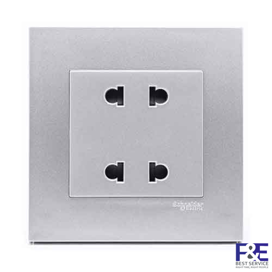 Ổ cắm đôi 2 chấu 10A KB426US2_AS_G19