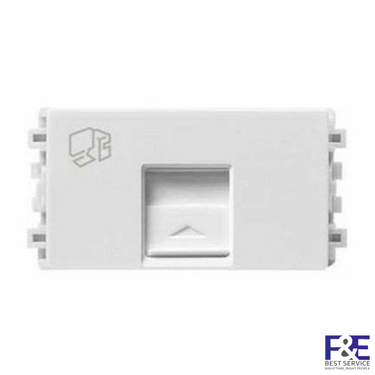 Ổ cắm mạng cat6, size S Schneider 8431SRJ6V_WE_G19
