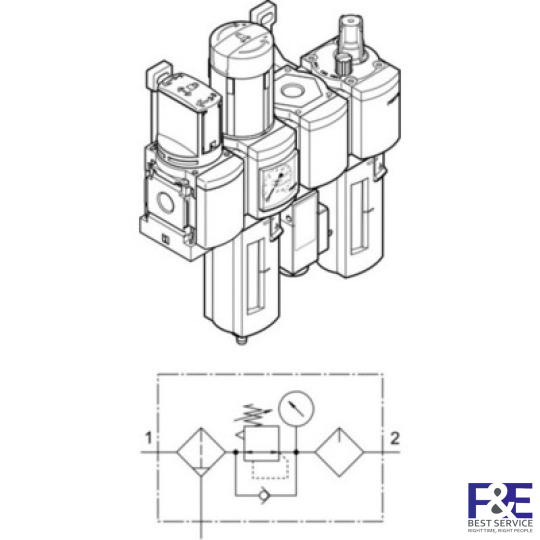 Bộ lọc kh&#237; n&#233;n Festo&#160;MSB4N-1/4-C3J3F3M1-WP