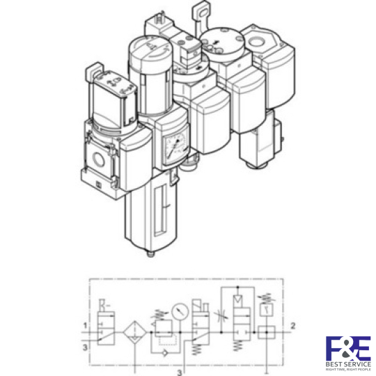 Bộ lọc kh&#237; n&#233;n Festo&#160;MSB6N-1/2-C3J4D7A1F3-WP