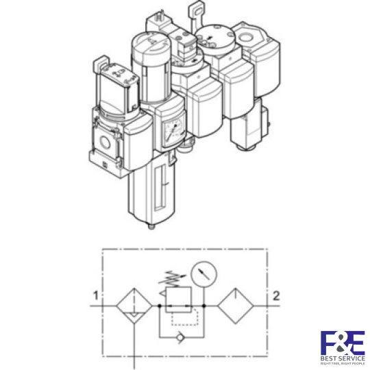 Bộ lọc kh&#237; n&#233;n Festo&#160;MSB4N-1/4-C3J4D1A1F3-WP