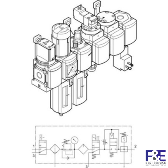 Bộ lọc kh&#237; n&#233;n Festo&#160;MSB6N-1/2-C3J1M1D7A1F3-WP