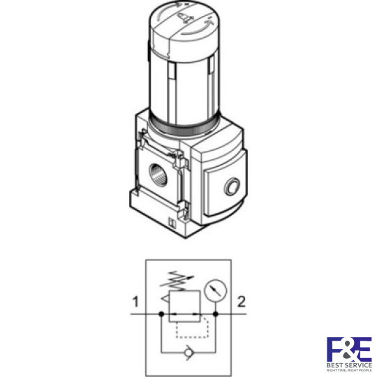 Bộ chỉnh &#225;p Festo MS4-LR-1/8-D6-A8