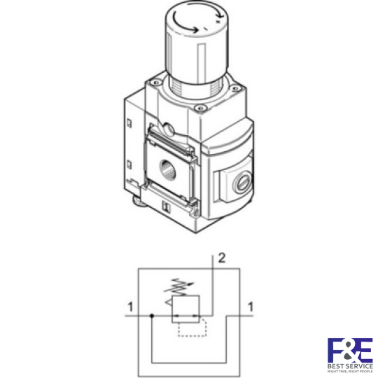 Bộ chỉnh &#225;p Festo MS6N-LRPB-1/2-D4-A8-BJ