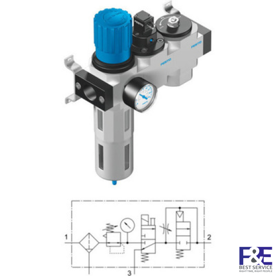 Bộ chỉnh lọc Festo-LFR-1/4-D-MINI-KD