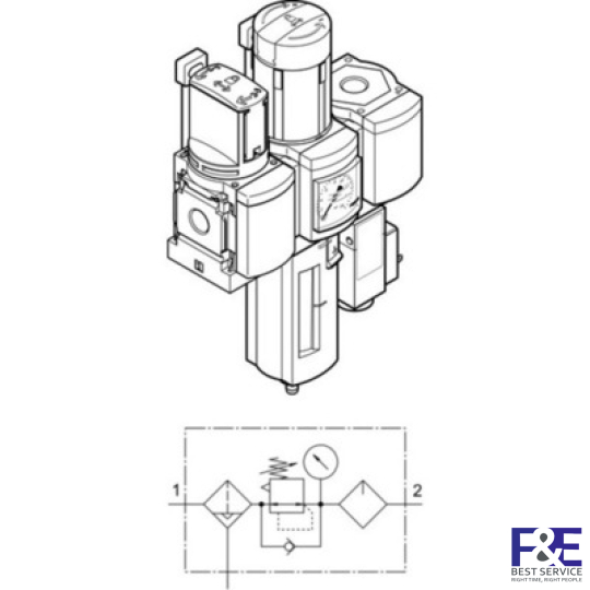 Bộ lọc kh&#237; n&#233;n Festo&#160;MSB4N-1/4-C3J3F3-WP