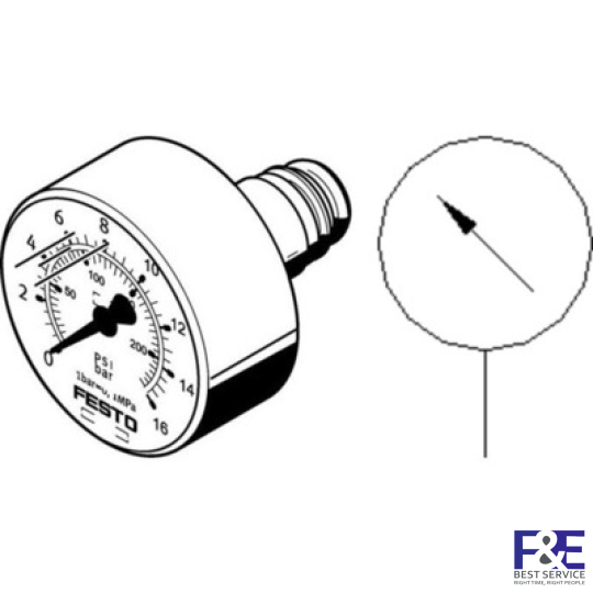 Đồng hồ đo &#225;p suất Festo PAGN-26-16-P10