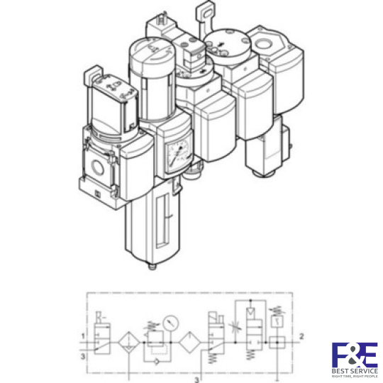 Bộ lọc kh&#237; n&#233;n Festo&#160;MSB4N-1/4-C3J3D7A1F3-WP