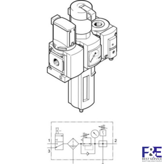 Bộ lọc kh&#237; n&#233;n Festo&#160;MSB4-1/4-C3-J120-F12-WP