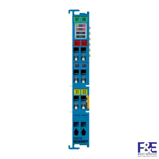 ELX3152 | EtherCAT Terminal, 2-channel analog input, current, 0/4…20 mA, 16 bit, single-ended, Ex i