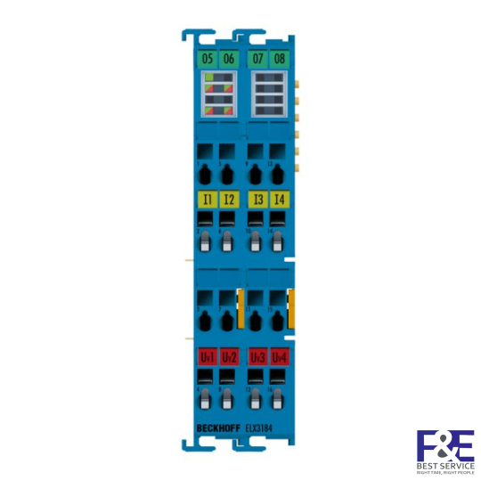 ELX3184 | EtherCAT Terminal, 4-channel analog input, current, 4…20 mA, 16 bit, single-ended, HART, Ex i