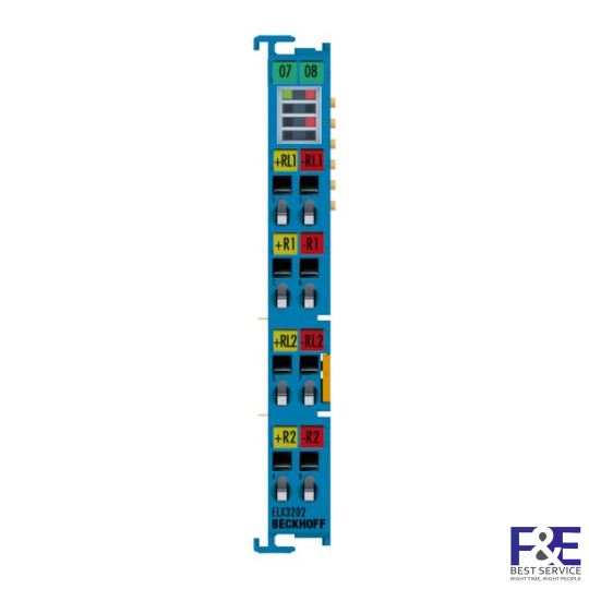ELX3202 | EtherCAT Terminal, 2-channel analog input, temperature, RTD (Pt100), 16 bit, Ex i