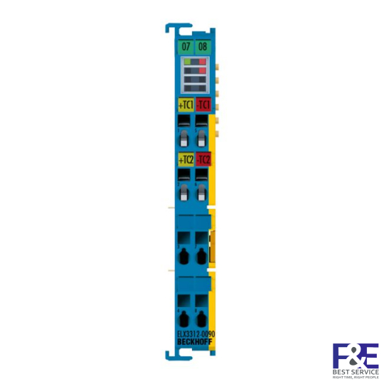 ELX3312-0090 | EtherCAT Terminal, 2-channel analog input, temperature, thermocouple, 16 bit, Ex i, TwinSAFE SC