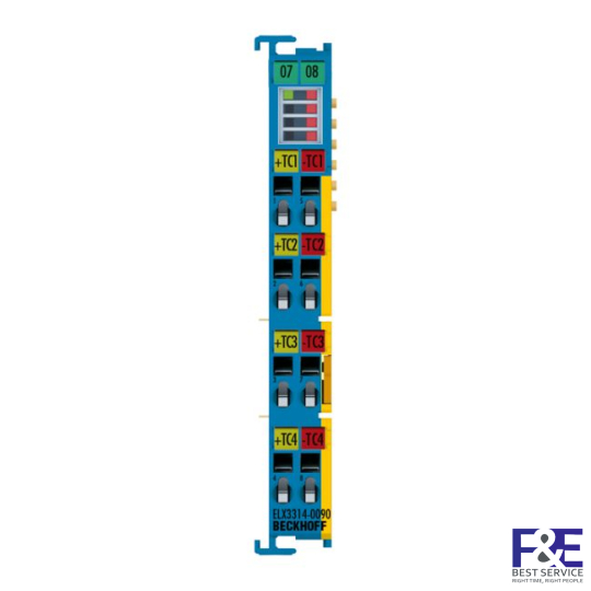ELX3314-0090 | EtherCAT Terminal, 4-channel analog input, temperature, thermocouple, 16 bit, Ex i, TwinSAFE SC