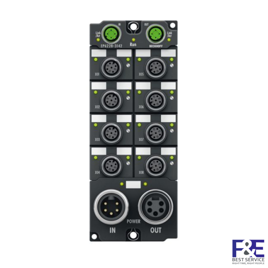 EP6228-3142 | EtherCAT Box, 8-channel communication interface + 4-channel digital input, IO-Link, master, Class A, Class B, M12