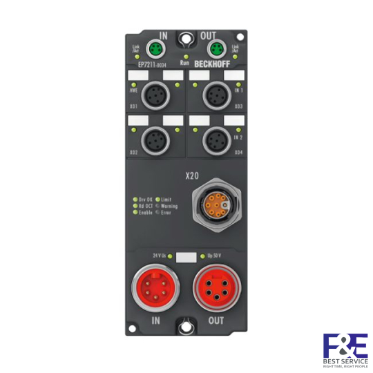 EP7211-0034 | EtherCAT Box, 1-channel motion interface, servomotor, 48 V DC, 4.5 A, OCT, suitable for STO applications