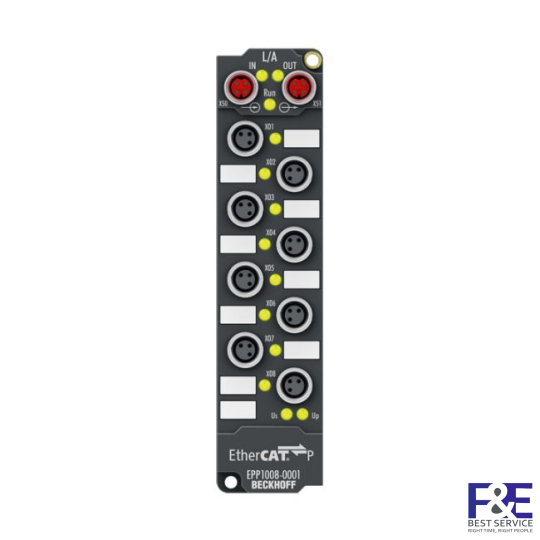 EPP1008-0001 | EtherCAT P Box, 8-channel digital input, 24 V DC, 3 ms, M8