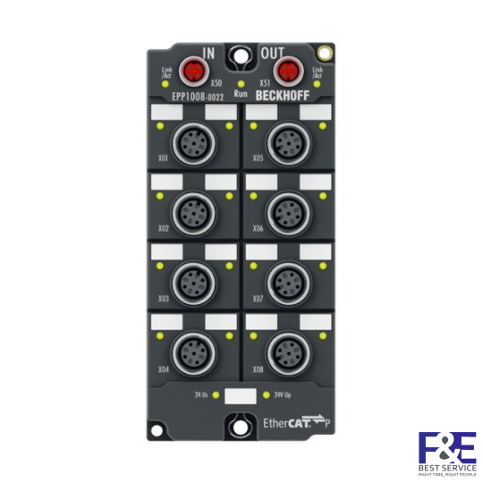 EPP1008-0022 | EtherCAT P Box, 8-channel digital input, 24 V DC, 3 ms, M12