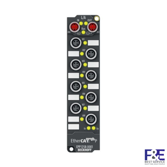 EPP1258-0001 | EtherCAT P Box, 8-channel digital input, 24 V DC, 10 µs, M8, timestamp
