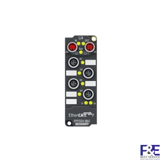 EPP2334-0061 | EtherCAT P Box, 4-channel digital combi, 24 V DC, 10 µs, 0.5 A, M8
