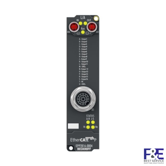 EPP2816-0004 | EtherCAT P Box, 16-channel digital output, 24 V DC, 0.5 A, M16