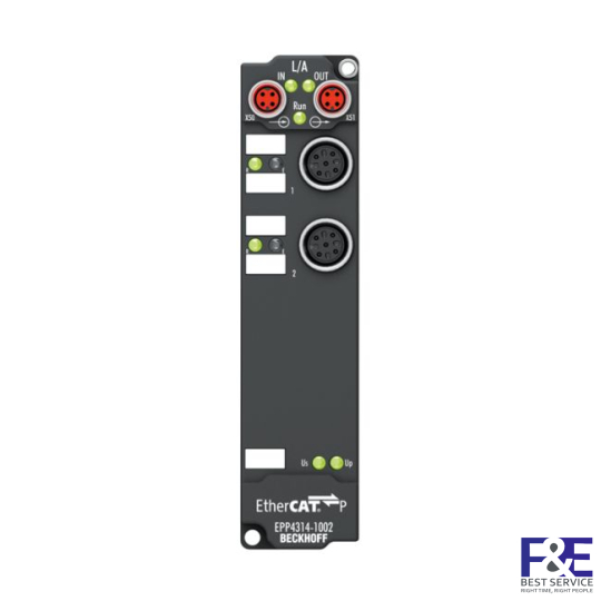 EPP4314-1002 | EtherCAT P Box, 2-channel analog input + 2-channel analog output, multi-function, ±20 mA, 16 bit, differential, M12