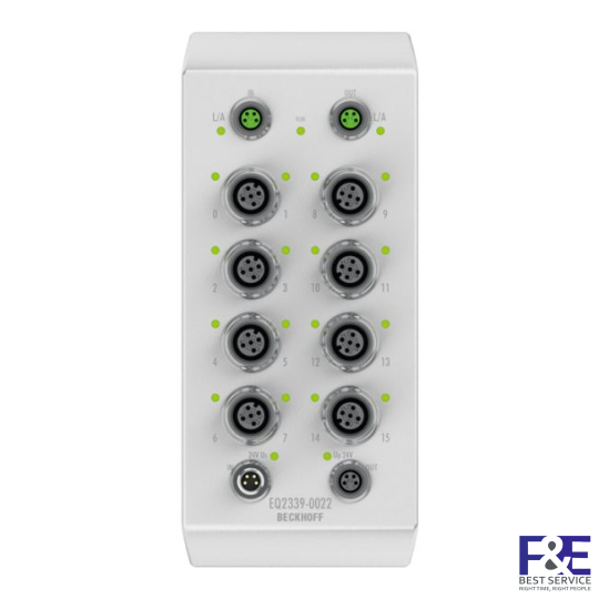 EQ2339-0022 | EtherCAT Box, 16-channel digital combi, 24 V DC, 3 ms, 0.5 A, M12, stainless steel